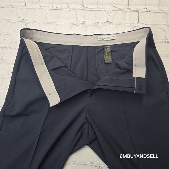 Greg Norman Ultimate Travel Navy‎ Blue Men's 36x32 Golf Dress Slacks Pants Vjone - Picture 10 of 11